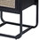 Black Accent Table with Glass Top B062P181415