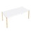White and Gold Rectangle Coffee Table B062P181416