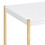 White and Gold Rectangle Coffee Table B062P181416