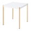 White and Gold Square End Table B062P181417