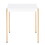 White and Gold Square End Table B062P181417