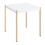 White and Gold Square End Table B062P181417