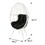 Black and White Patio Chair with Removable Cushion B062P182690