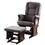 Grey and Cherry Glider Chair with Ottoman B062P182694