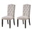 Beige and Weathered Espresso Tufted Back Side Chairs (Set of 2) B062P182700