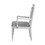 Grey and Platinum Upholstered Arm Chairs (Set of 2) B062P182703