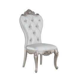 Cream and Golden Ivory Tufted Side Chairs (Set of 2) B062P182713