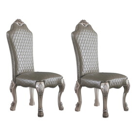 Grey and Vintage Bone White Side Chairs (Set of 2) B062P182715