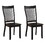 Black Side Chairs with Slatted Backrest (Set of 2) B062P182725