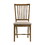 Tan and Weathered Oak Slat Back Side Chairs (Set of 2) B062P182731