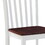 White and Walnut Slat Back Side Chairs (Set of 2) B062P182742