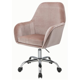 Peach and Chrome Swivel Office Chair B062P182757