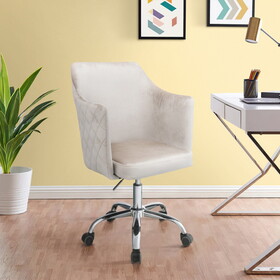 Champagne and Chrome Swivel Office Chair B062P182758