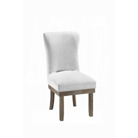 Grey and Salvage Grey Wingback Side Chairs with Nailhead Trim (Set of 2) B062P182768