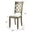 Beige and Rustic Oak Lattice Back Side Chairs (Set of 2) B062P182771