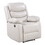 Beige Power Recliner with Pillow Top Arms B062P184509