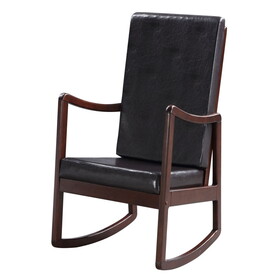 Dark Brown and Espresso Rocking Chair with Armrest B062P184513