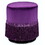 Purple Eggplant Round Ottoman with Fringe B062P184514