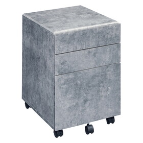 Silver 3-drawer File Cabinet B062P184519