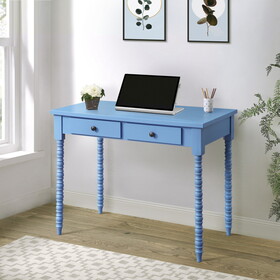 Blue 2-drawer Writing Desk B062P184543