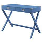 Blue Writing Desk with 2 Drawers B062P184550