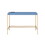Navy Blue and Gold Writing Desk with USB Ports B062P184573
