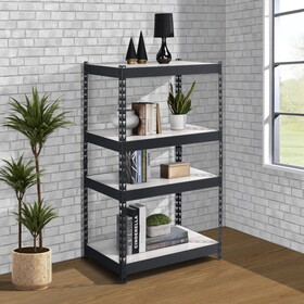 Natural and Black 4-tier Bookcase B062P184587