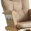 Taupe and Natural Oak 2-Piece Glider Chair and Ottoman Set B062P184597