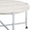 White Oak and Chrome Round Coffee Table B062P185643