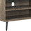 Rustic Oak and Black TV Stand with Open Shelving B062P185676