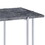 Grey and Chrome Rectangle Sofa Table B062P185680