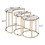 White and Gold 3-piece Nesting Tables B062P185683