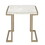 White and Champagne Sled Base End Table B062P185690