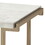 White and Champagne Sled Base End Table B062P185690