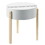 White and Natural End Table with Hidden Storage B062P185697