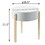 White and Natural End Table with Hidden Storage B062P185697