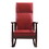 Red and Espresso Tight Cushion Rocking Chair B062P185699