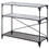 Black and Concrete 2-shelf Kitchen Island B062P185702