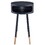 Black and Natural Round 1-shelf End Table B062P185715