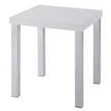 White High Gloss and Chrome End Table B062P185720