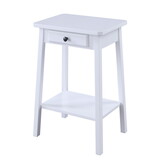 White End Table with Bottom Shelf B062P185722