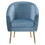 Blue and Gold Flared Arm Barrel Chair B062P185728