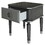 Charcoal and Light Grey End Table with 1 Drawer B062P185733