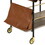 Natural, Gold and Black Serving Cart with Wine Storage B062P186404
