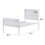 White Twin Platform Bed B062P186408