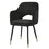 Black and Gold Upholstered Accent Chair with Open Back B062P186439