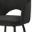 Black and Gold Upholstered Accent Chair with Open Back B062P186439
