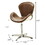Retro Brown and Chrome Bucket Seat Accent Chair B062P186447