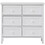 White 6-drawer Dresser B062P186456
