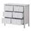 White 6-drawer Dresser B062P186456